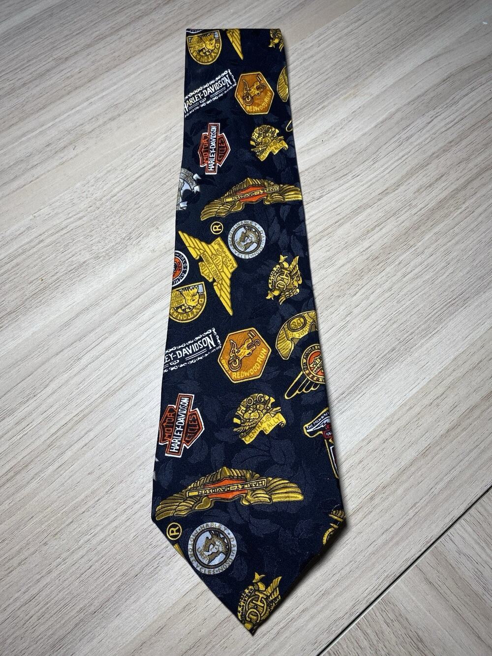 Harley Davidson VTG 1993 Nicole Miller Motorcycles Mens Silk Neck Tie